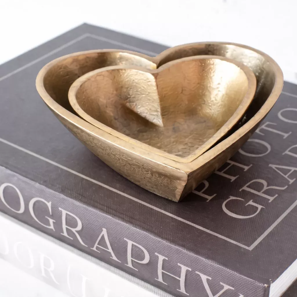 Antique Brass Heart Bowl
