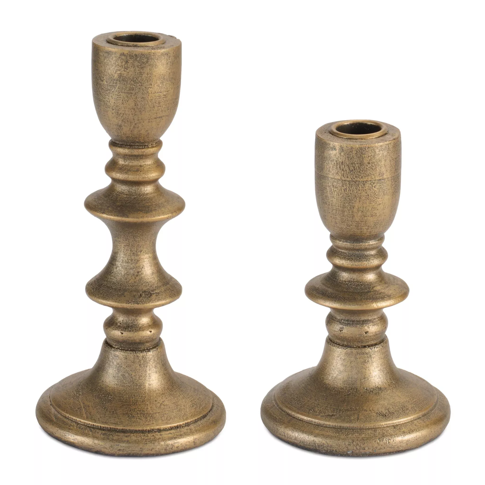 Antique Gold Taper Candle Holder