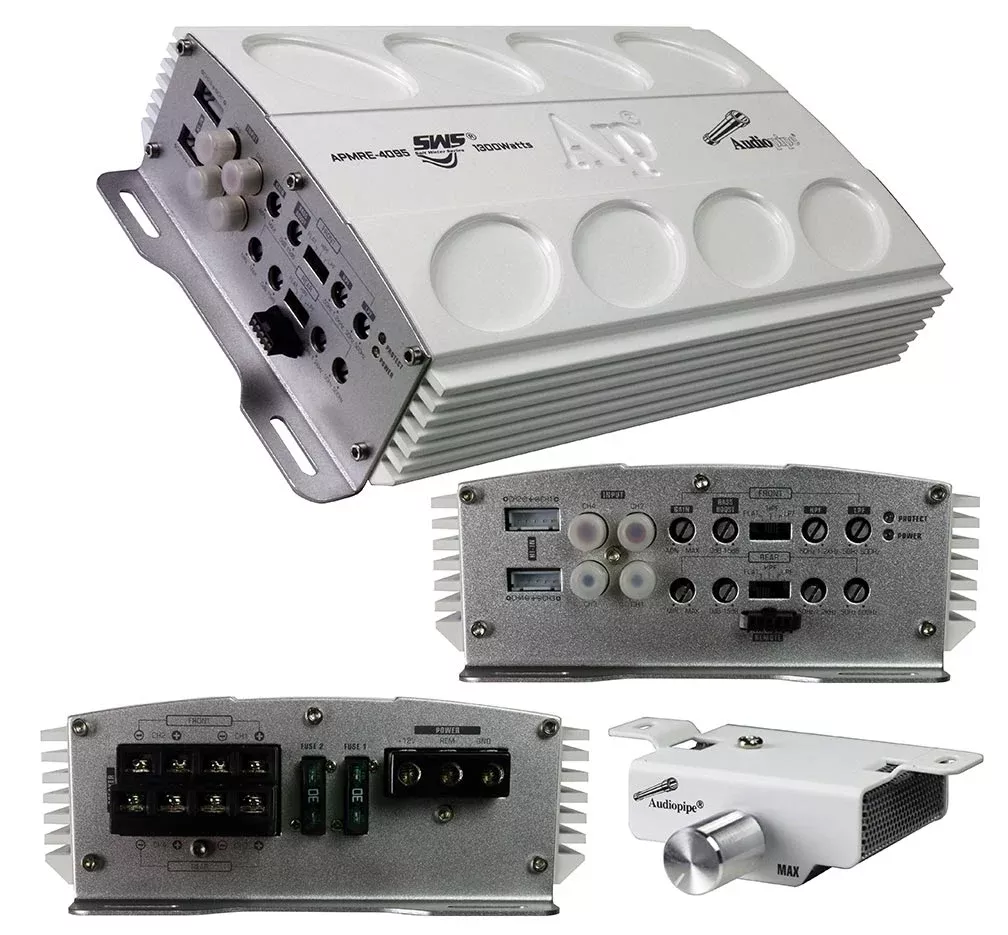 Audiopipe APMRE4095 4CH Mini Marine Amplifier 1300W Max