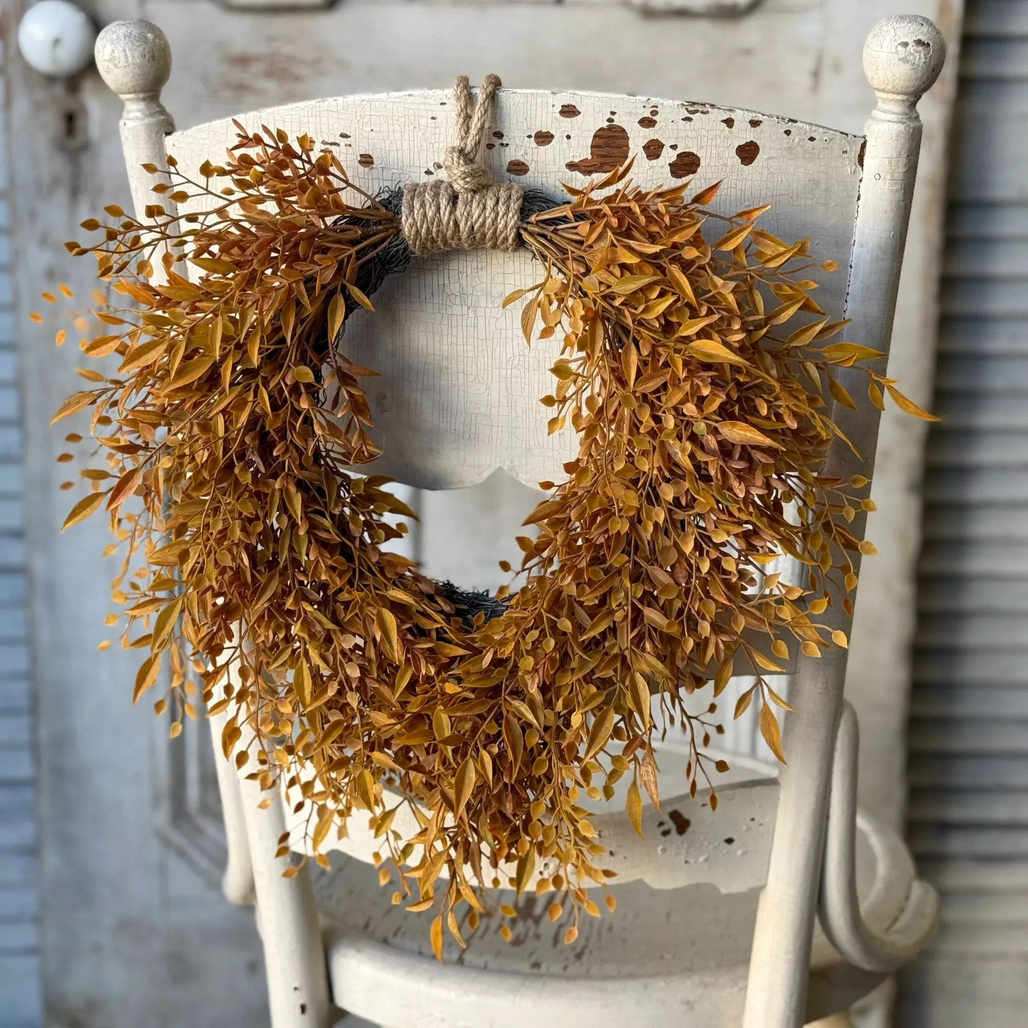 Barley Twist Sage Hanging Wreath