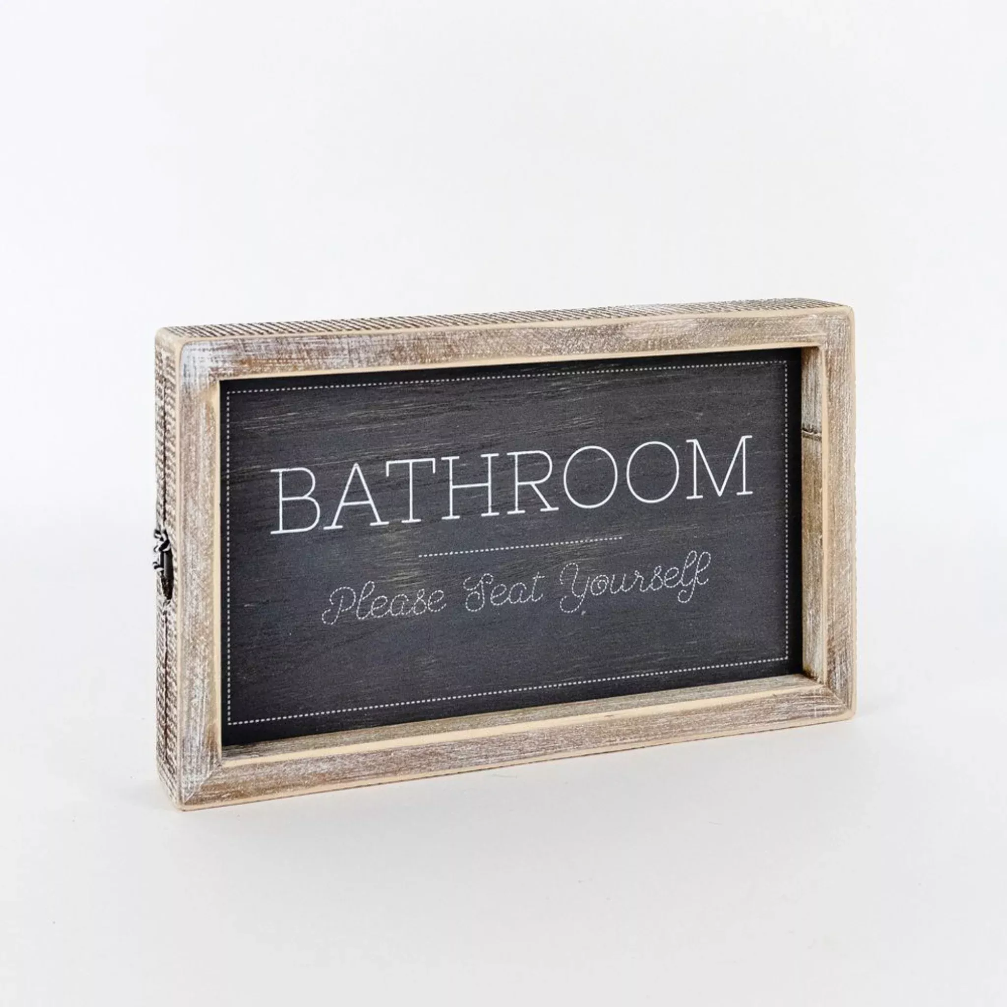 Bathroom Pun Reversible Sign