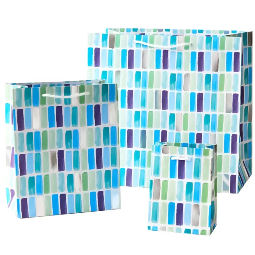 Blue & Green Tiled Gift Bag