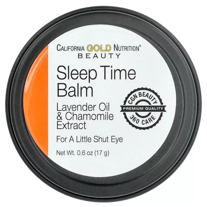 California Gold Nutrition, Beauty, Sleep Time Balm, Lavender & Chamomile, 0.6 oz (17 g)