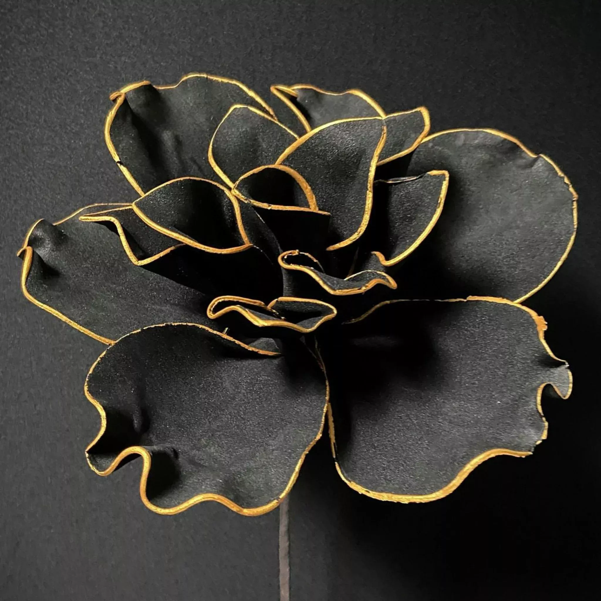 Classic Black & Gold Foam Flower Stem