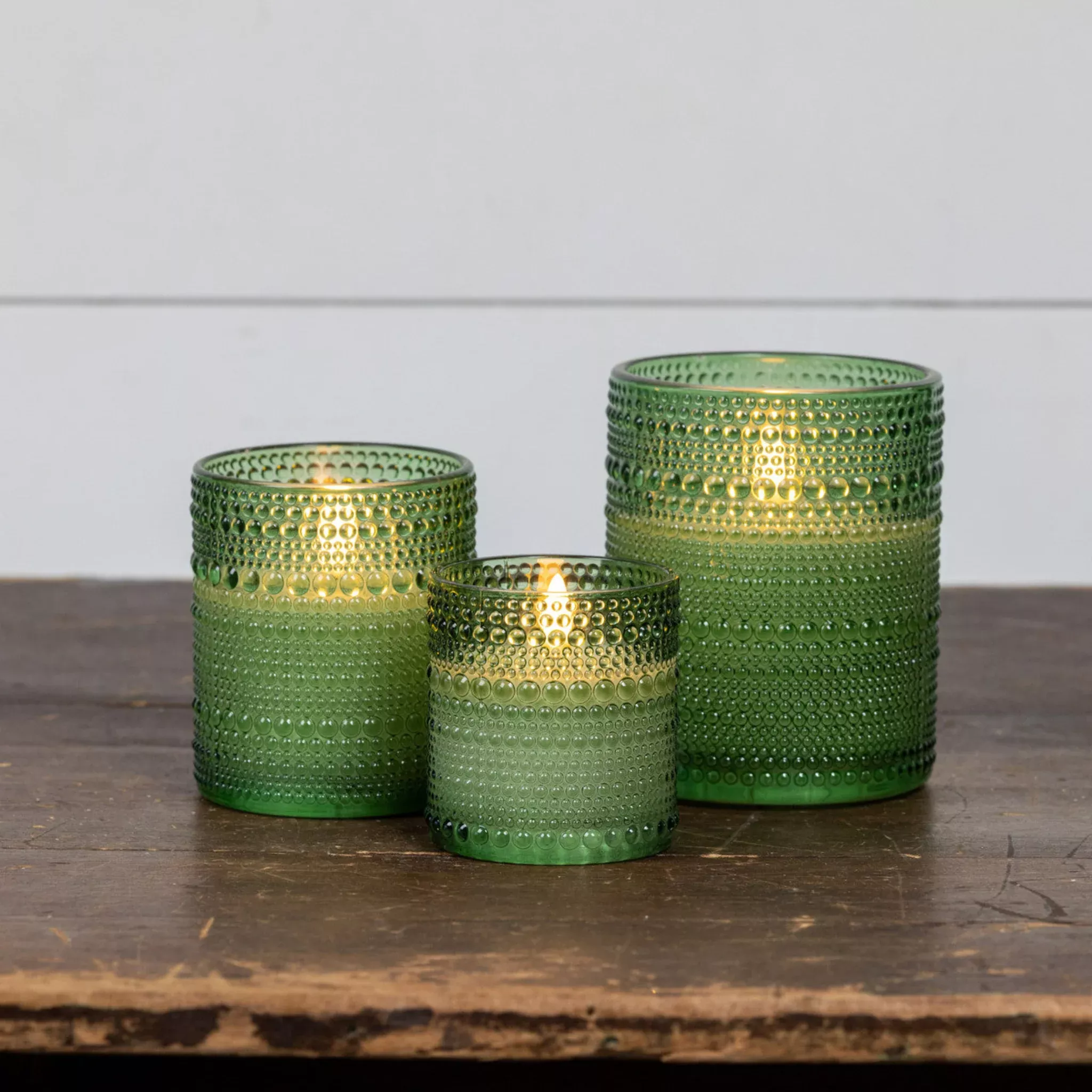 Colored Bubble Glass Flame Candle