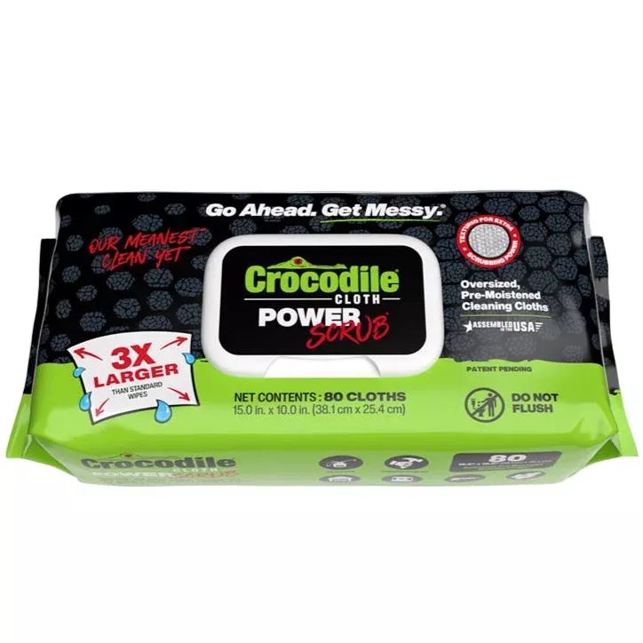 Crocodile Cloth XL Moistened Power-Scrub Cleaning Wipes - 80 pc.