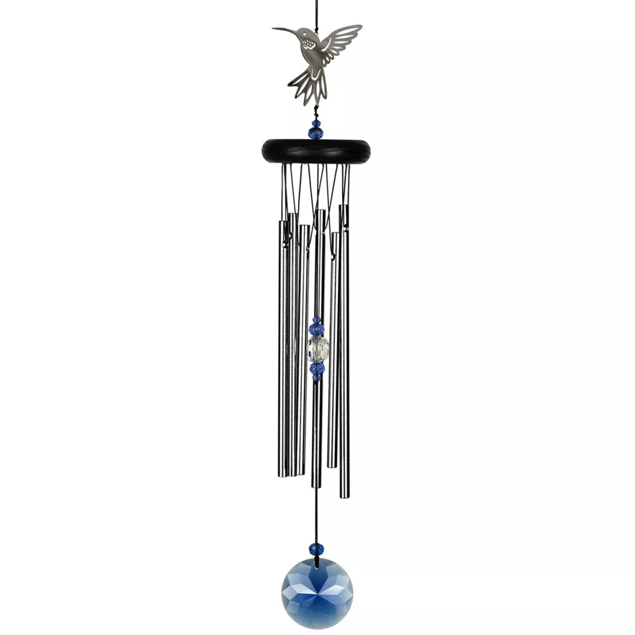 Crystal Hummingbird Windchime - 18"