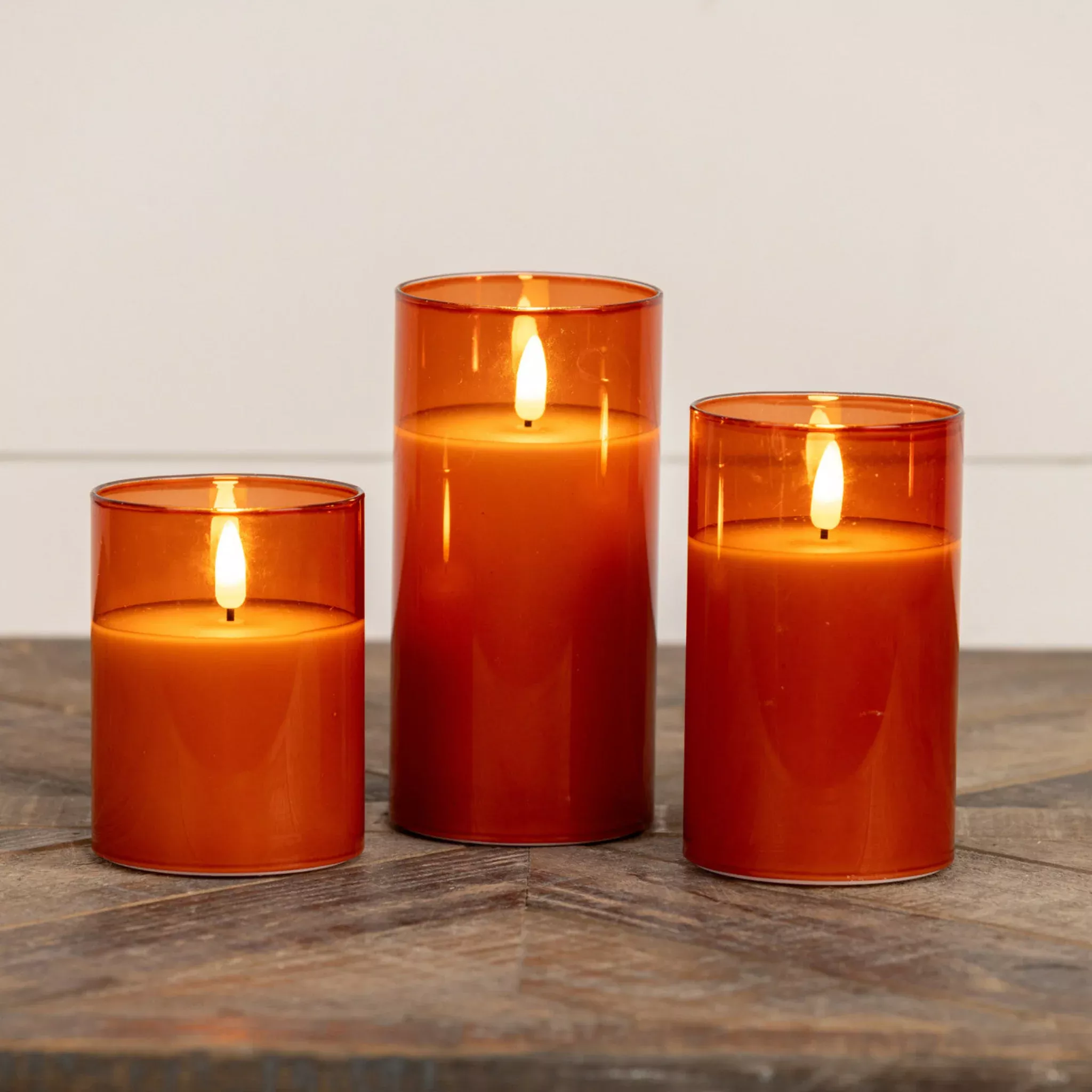 Deep Amber 3D Flame Candle