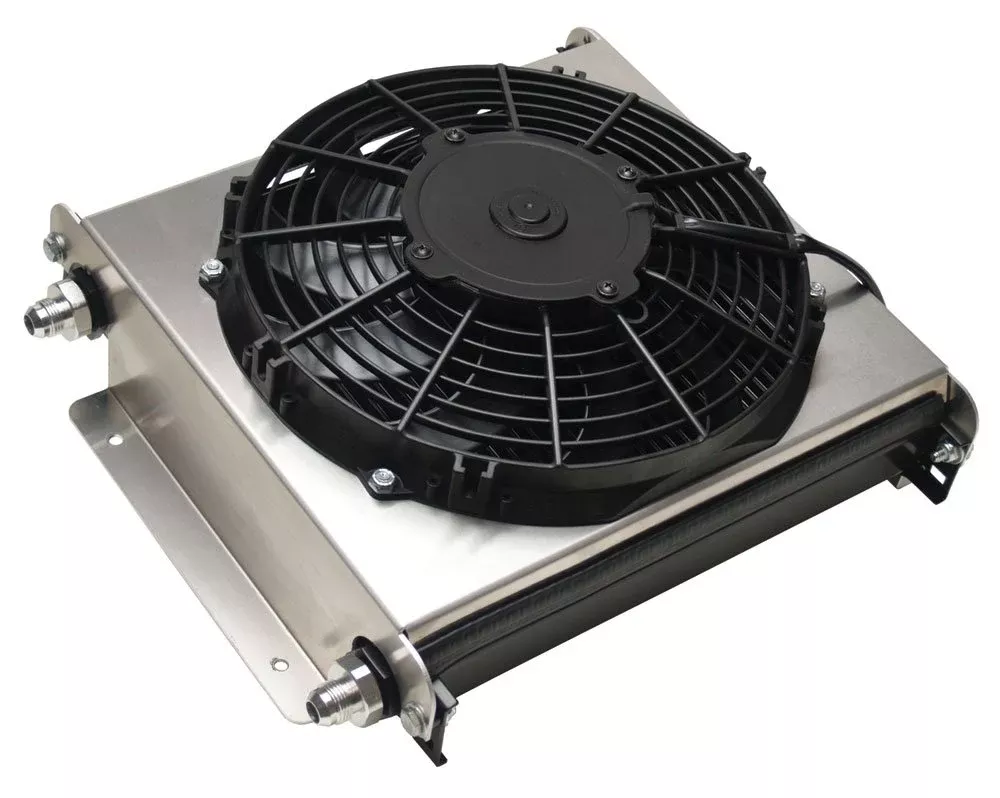 Derale 15870 Hyper-Cool Extreme Remote Mount Fluid Cooler , Black