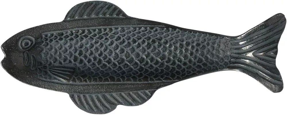 Distressed Cast Aluminum Fish Dish - 14.25"