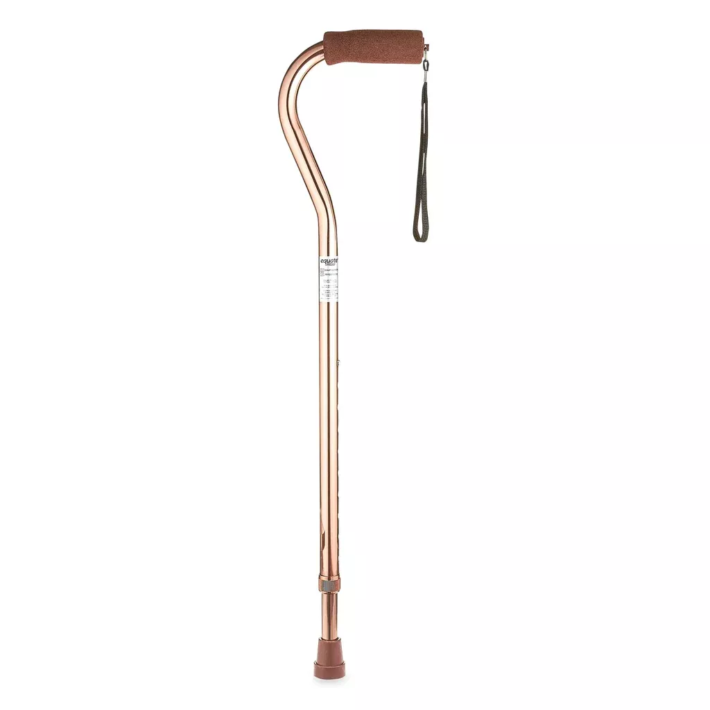 Equate Offset Aluminum Cane, Bronze