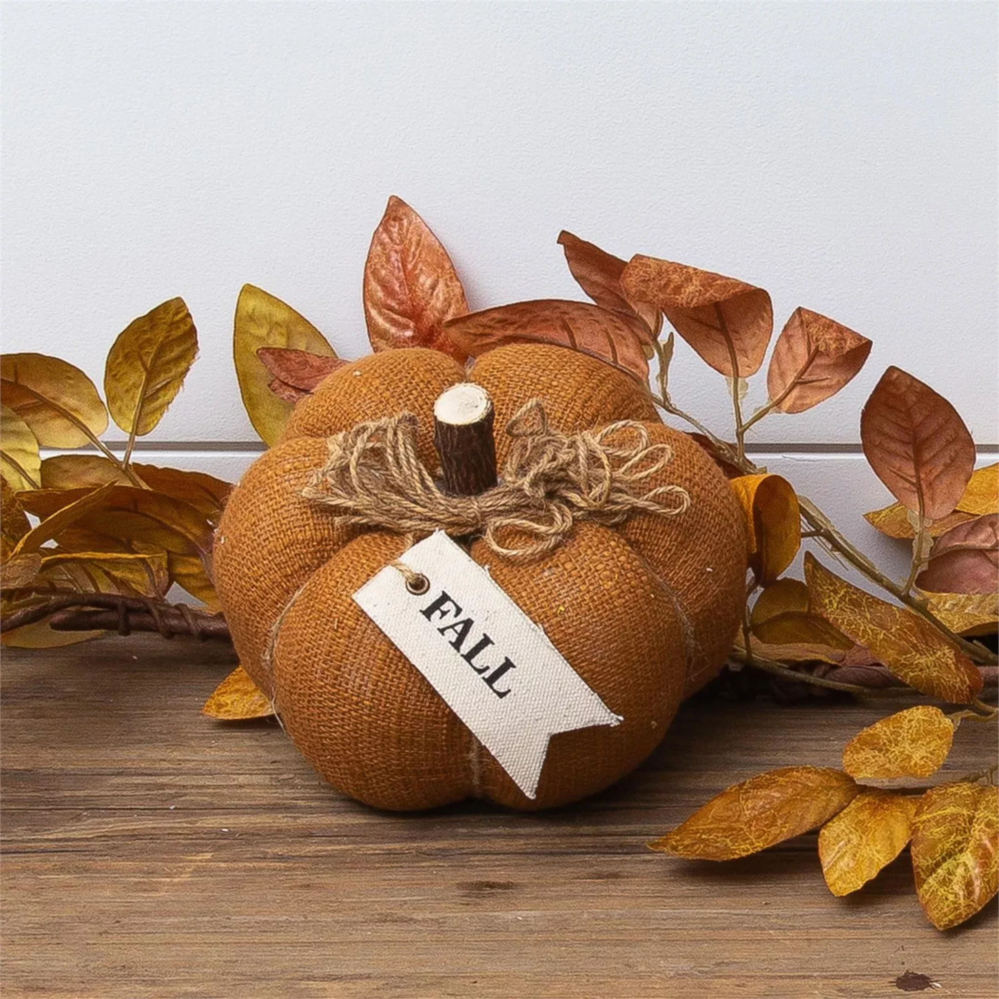 Fall Tagged Fabric Pumpkin