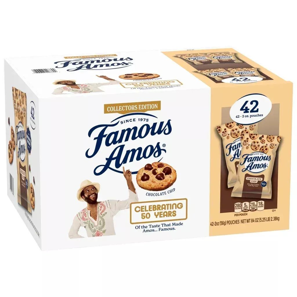 Famous Amos Cookies, Chocolate Chip, 2 oz, 42-count