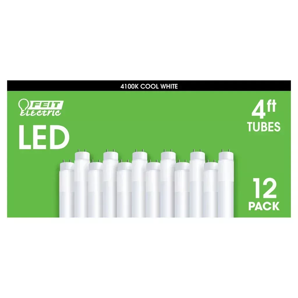 Feit Electric LED 4' Replacement Glass Tubes, 12-pack