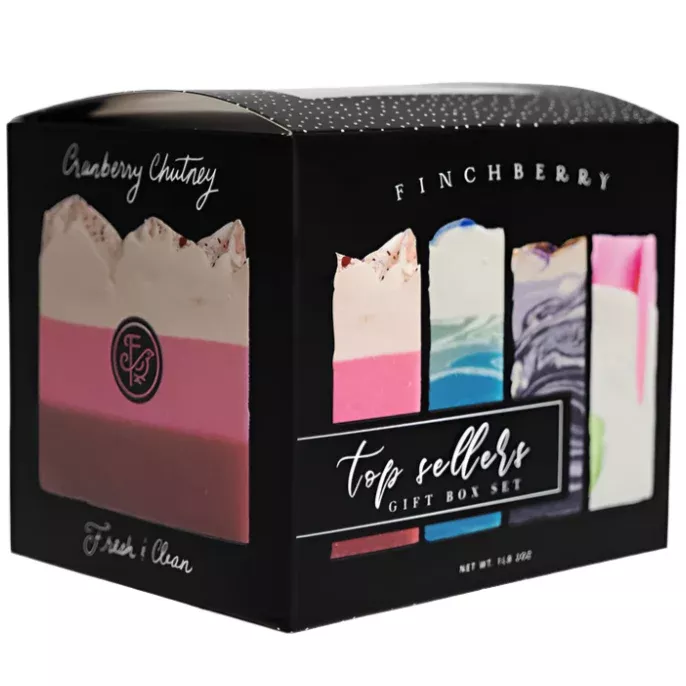 Finchberry Handcrafted Vegan Soaps Gift Box - 4 pc.