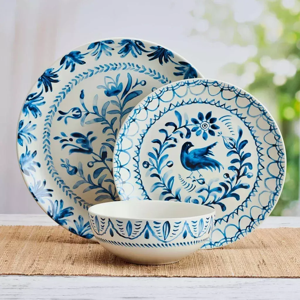 Fitz and Floyd Sicily Blue 12-piece Dinnerware Set