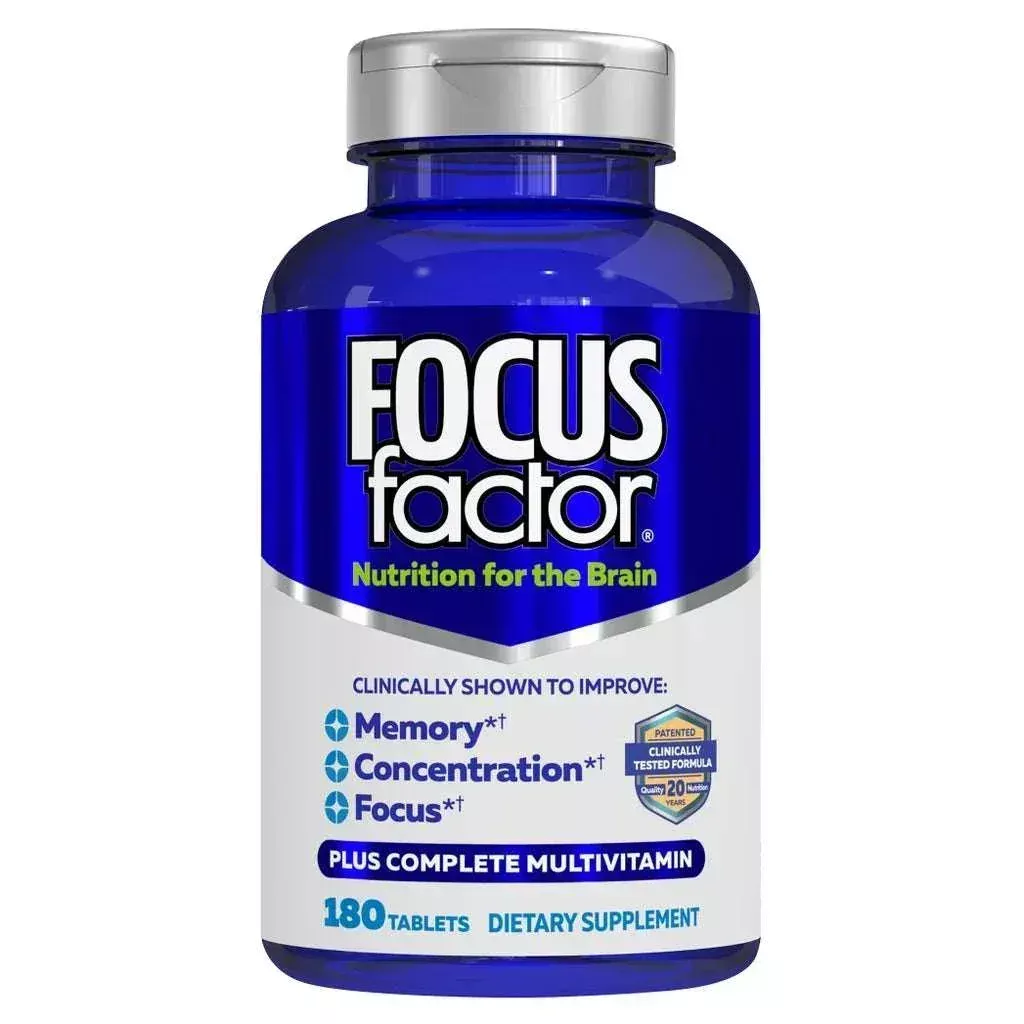 FOCUSfactor Nutrition for the Brain Dietary Supplement, 180 Tablets