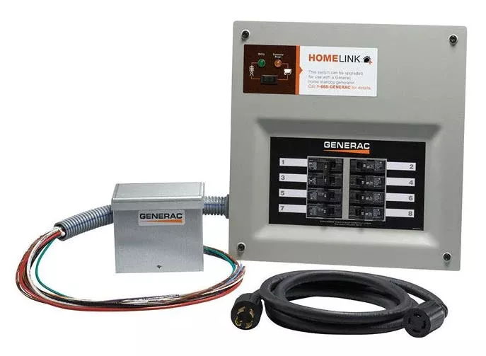 Generac HomeLink Generator Transfer Switch Panel - 30A / 8 Circuit