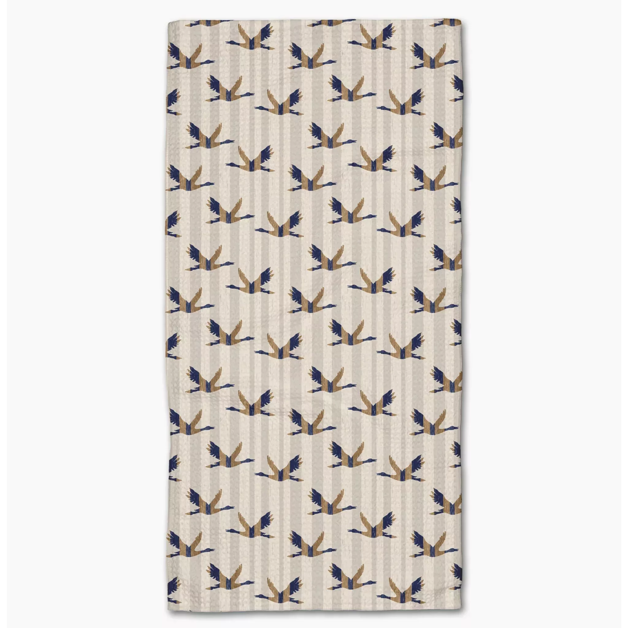 Geometry Striped Nautical Birds Bar Towel