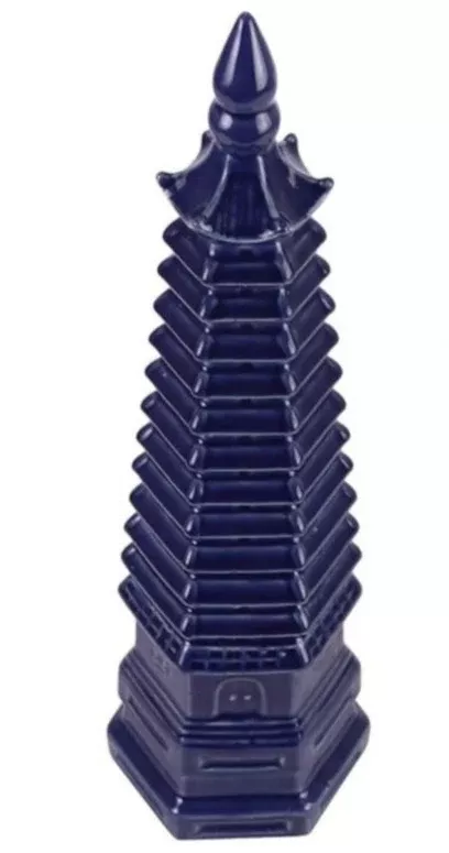 Glazed Ceramic Asian Pagoda - 16"