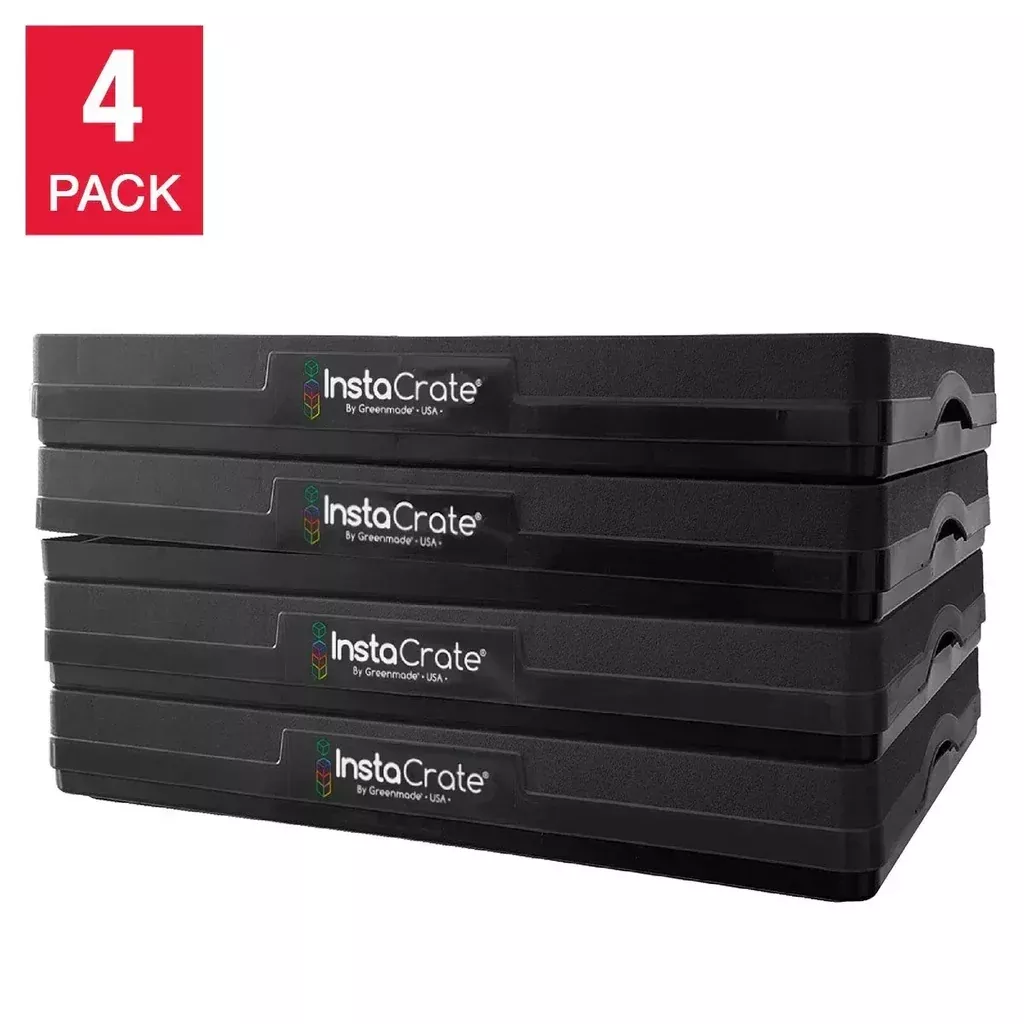 Greenmade InstaCrate Collapsible Storage Bin, 4-pack