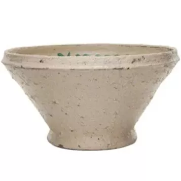 Hand-Painted Patterned Terracotta Bowl - 16.5"