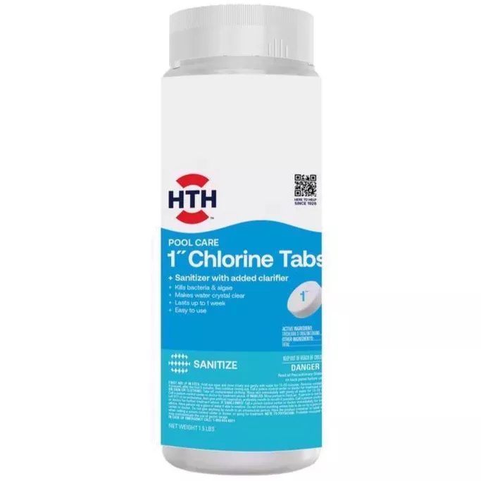 HTH 1" Chlorine Tablets (Regular) - 1.5 lb. & 5 lb.