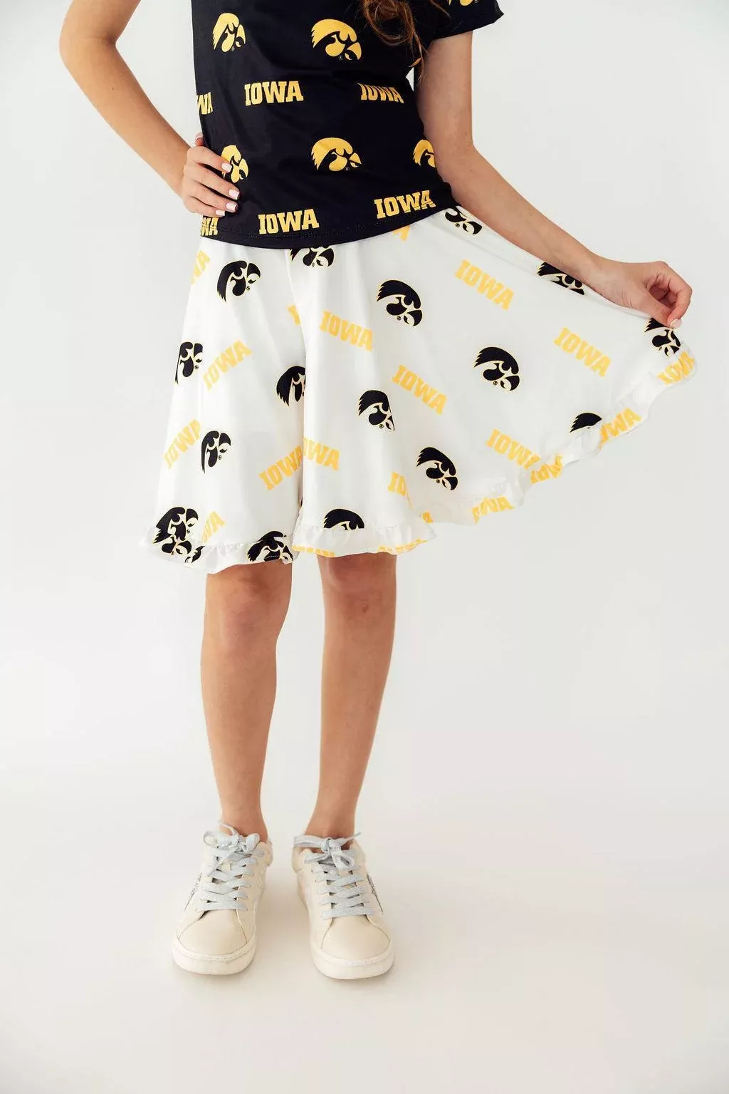 Iowa White Tigerhawk Twirl Skort