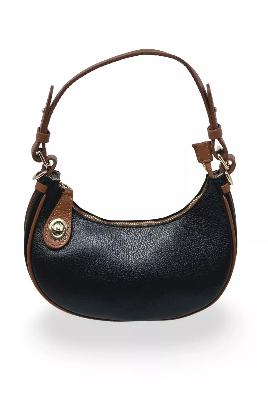 Italian Leather Half Moon Bag