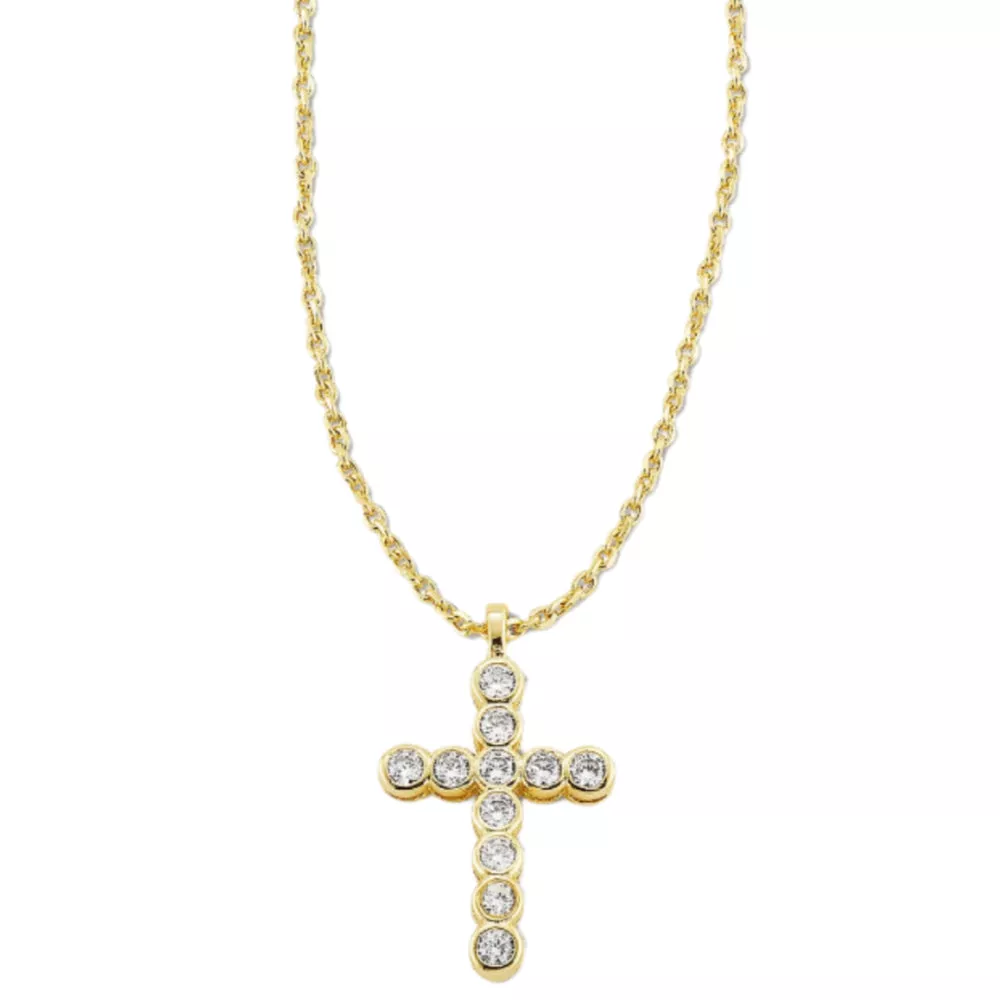 Kendra Scott Crystal Cross Pendant Necklace