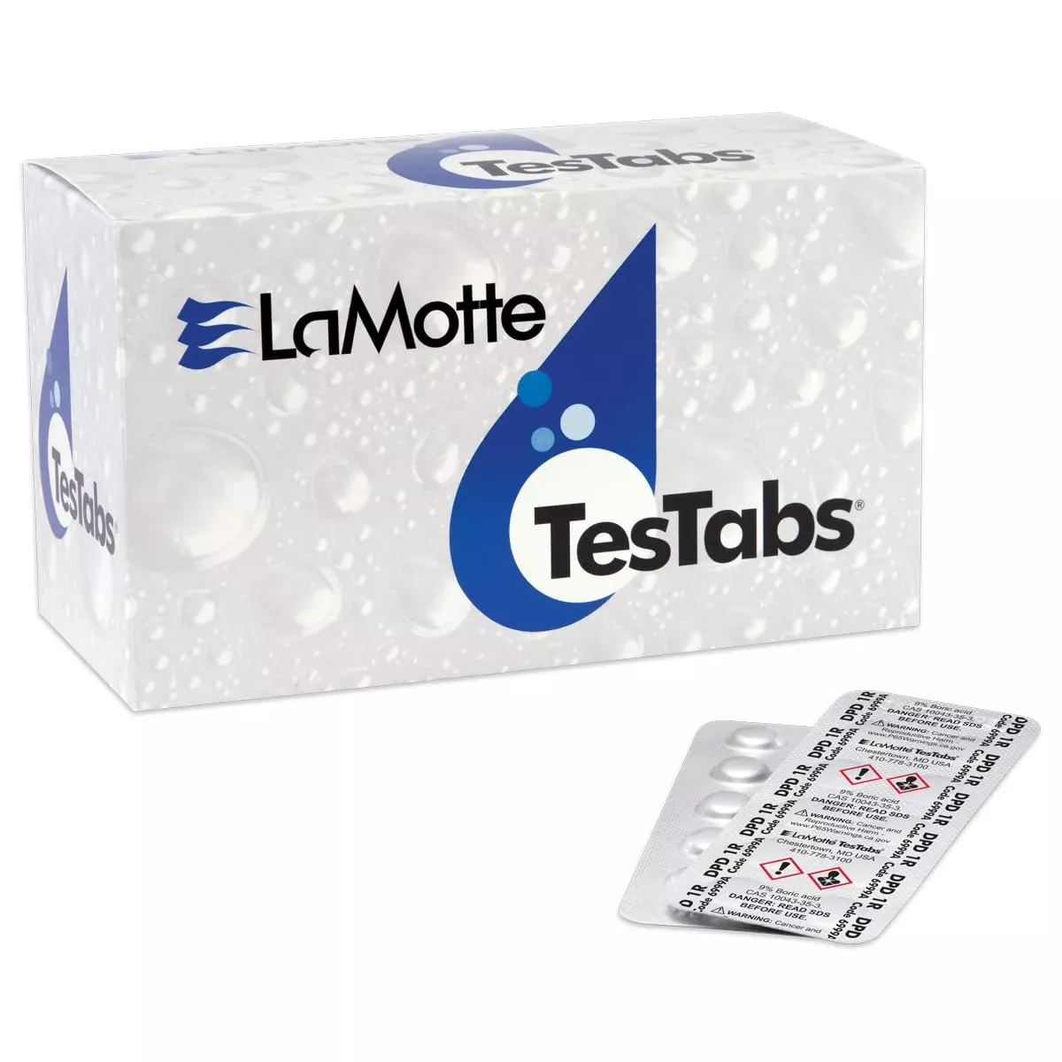 LaMotte 6999A-M DPD TesTabs Chlorine DPD #1 RAPID Reagent Tablet, Blister Style (Case of 1000)
