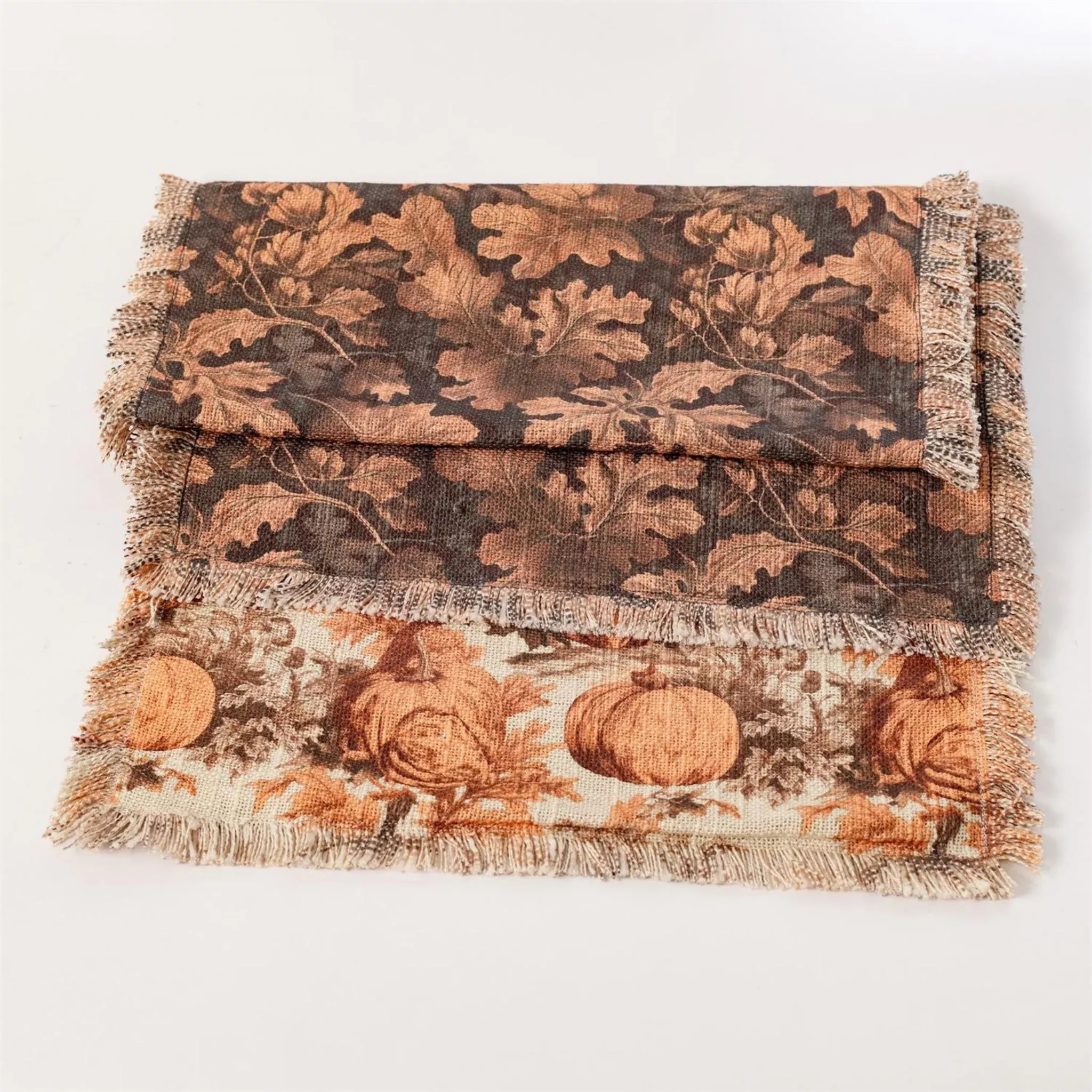 Leaves & Pumpkins Reversible Table Runner