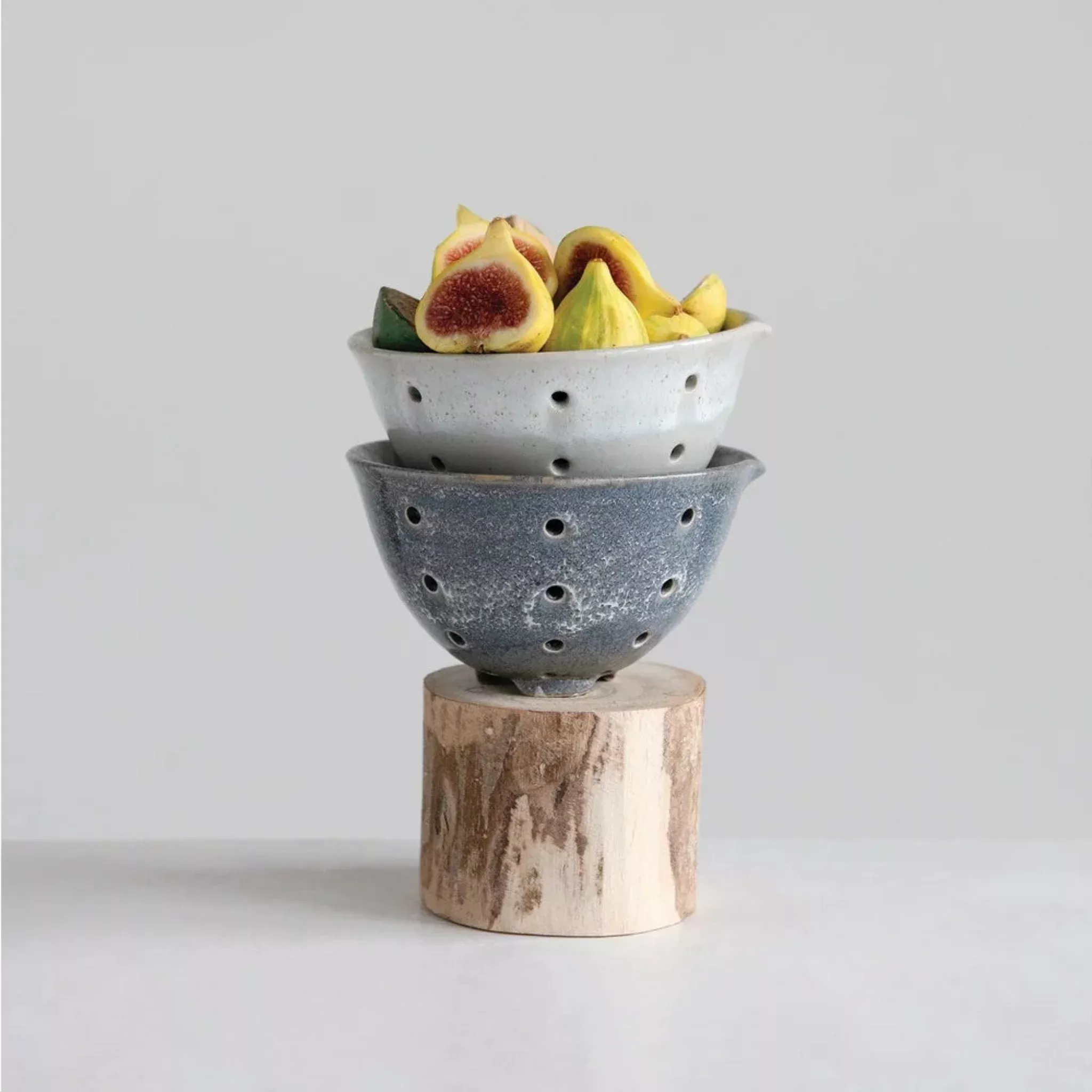 Matte Glazed Stoneware Berry Bowl