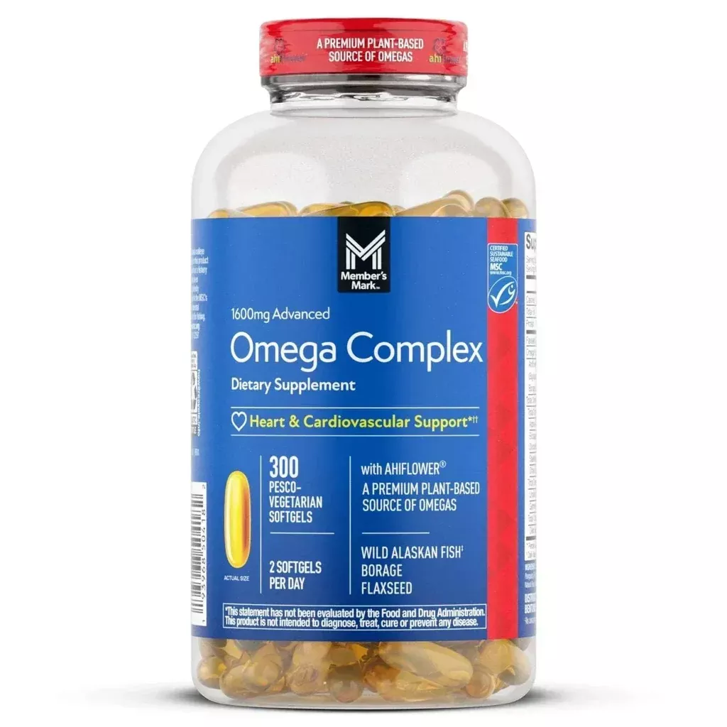Member’s Mark Advanced Omega Complex 1600 mg Softgels, 300 Count