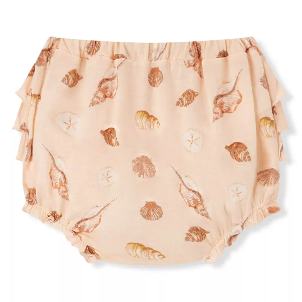 Milkbarn Seashells Bamboo Ruffle Bloomer