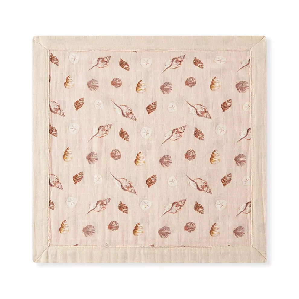 Milkbarn Seashells Mini Lovey Blanket
