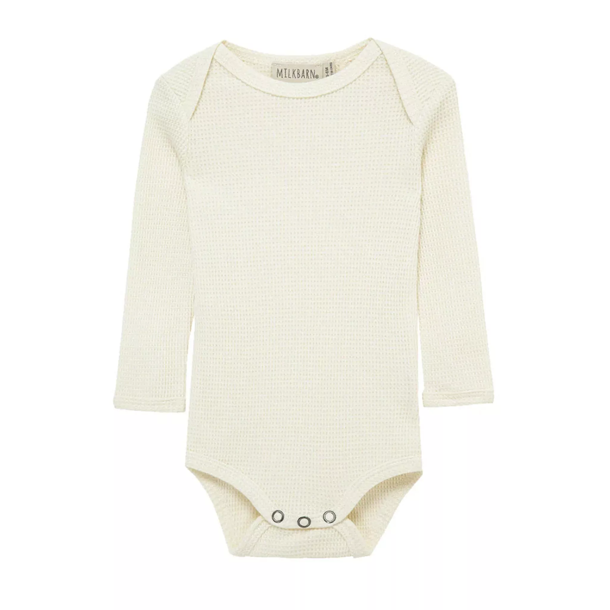 Milkbarn Vanilla Waffle Zip Footed Onesie