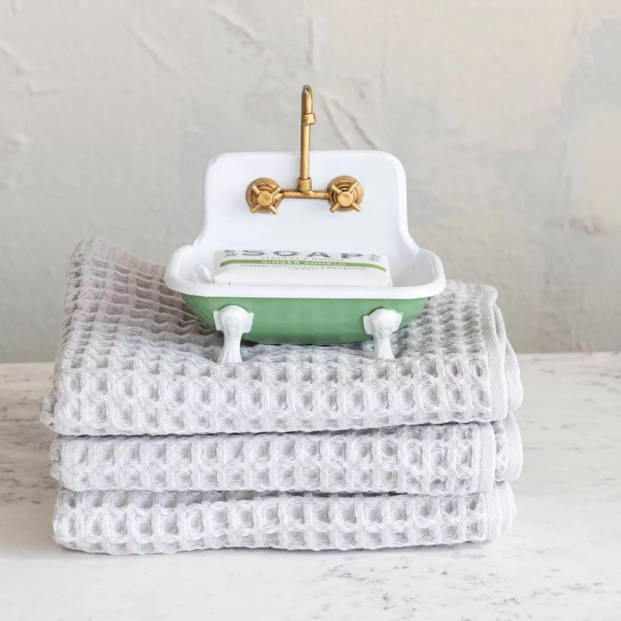 Mini Green Metal Sink Soap Dish