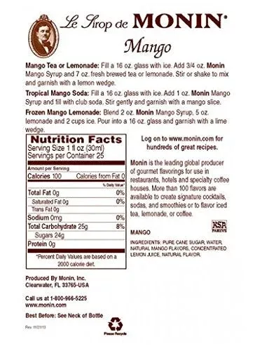 Monin Kosher Mango