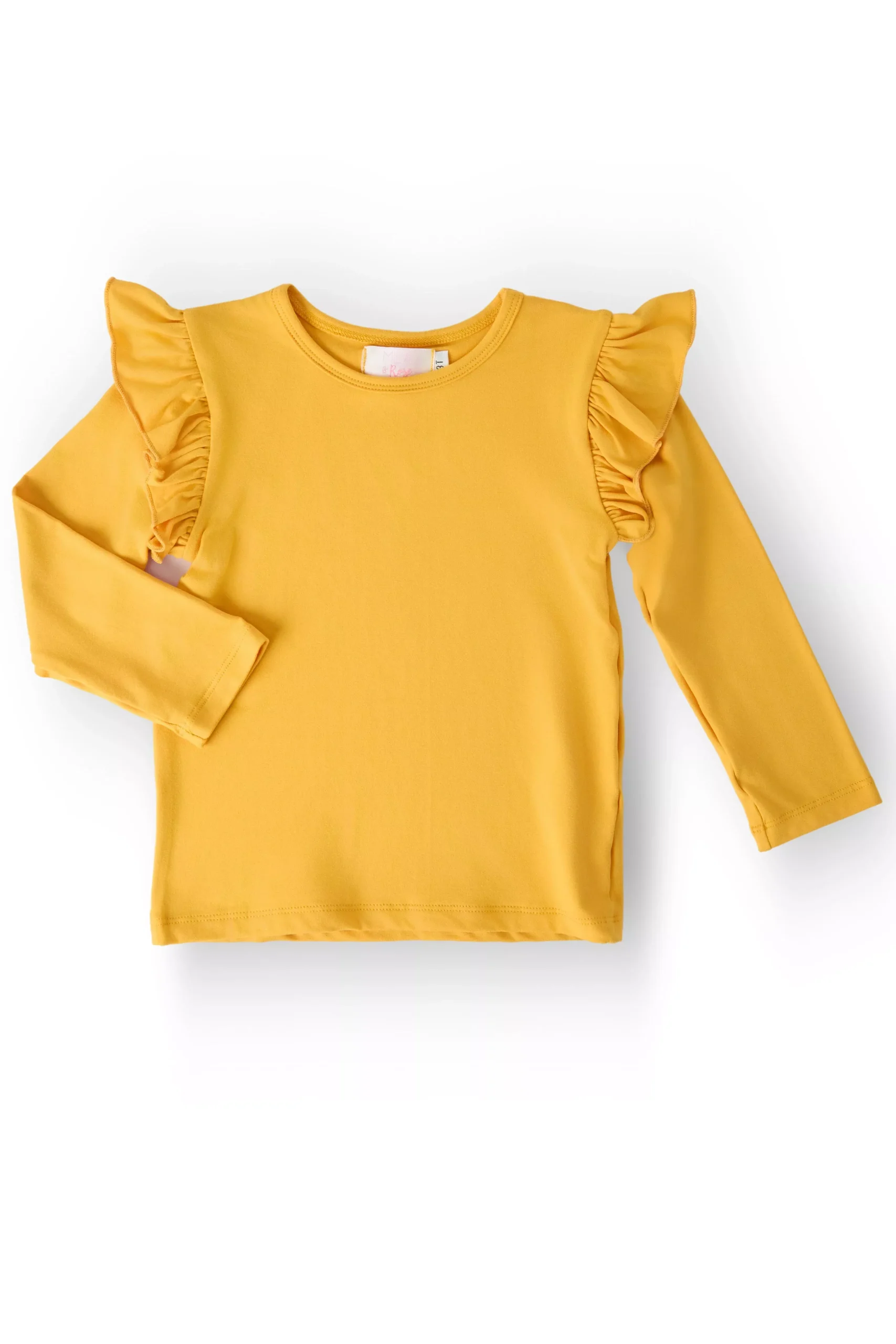 Mustard L /S Ruffle Tee