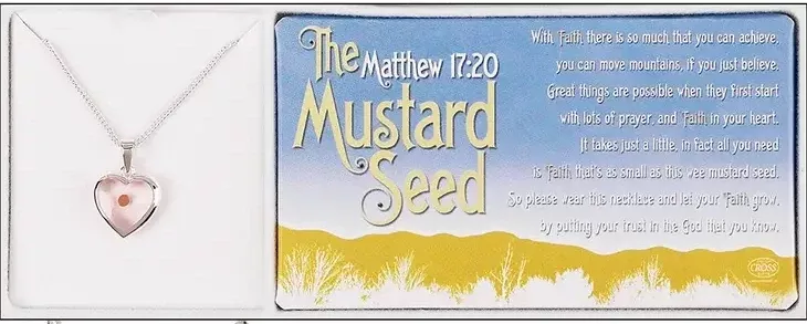 Mustard Seed Heart Necklace