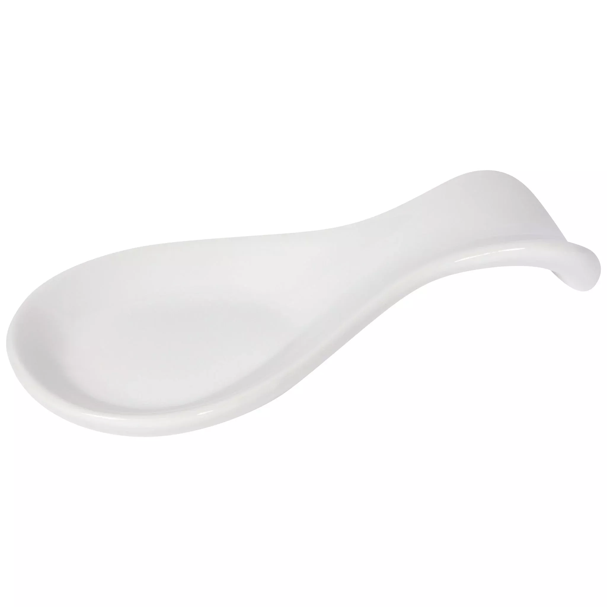 Now Designs Matte White Stoneware Spoon Rest