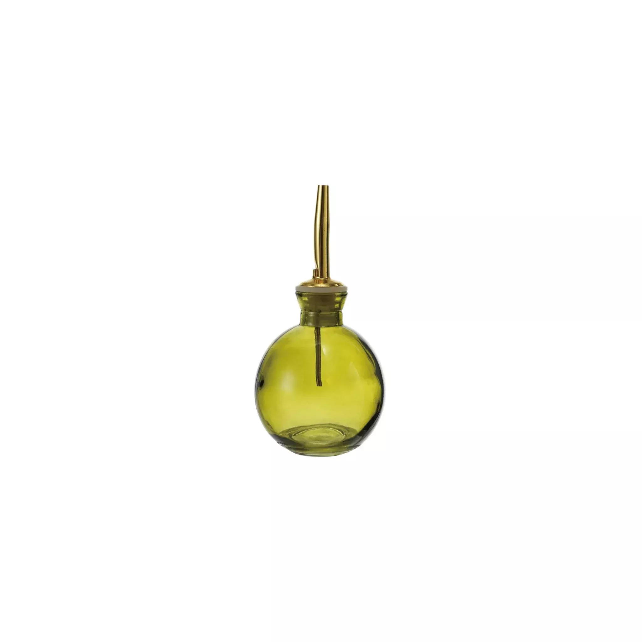 Olive Glass Bitters Bottle