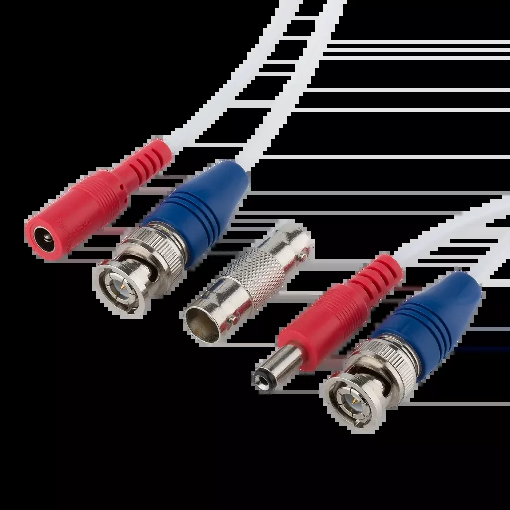onn 100' BNC Security Cable, White