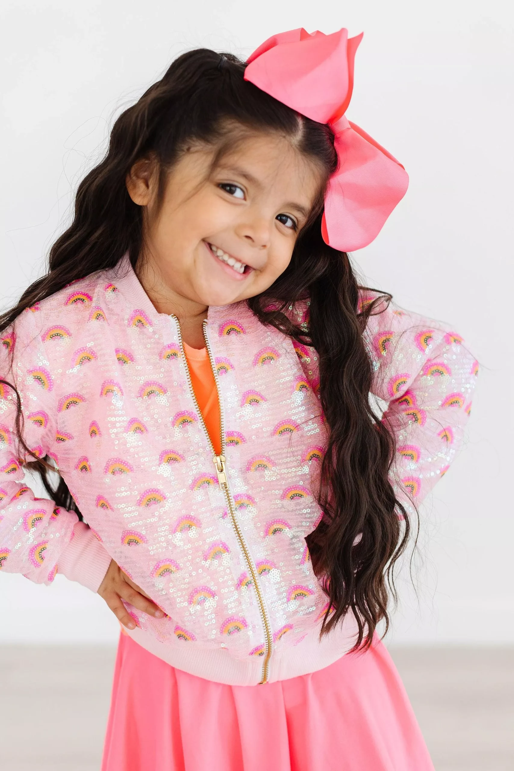 Pink Rainbow Sequin Jacket
