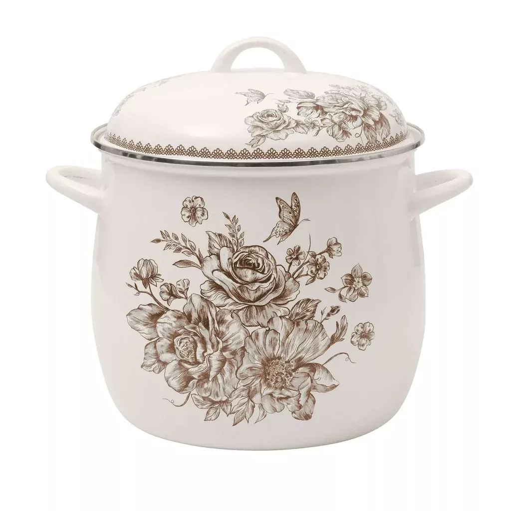 The Pioneer Woman Agatha 12 Qt Enamel on Steel Stock Pot with Lid