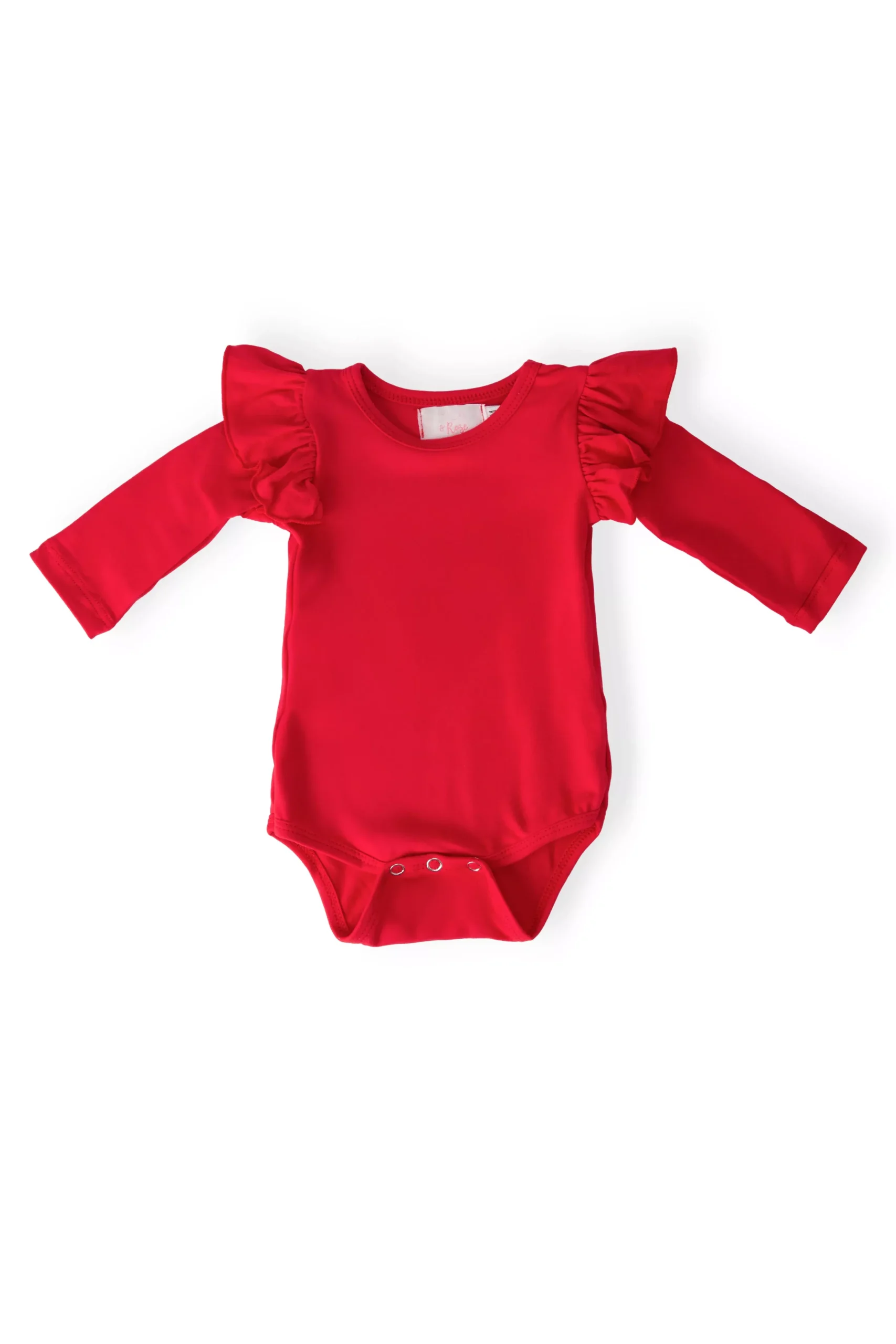 Red L /S Flutter Bodysuit