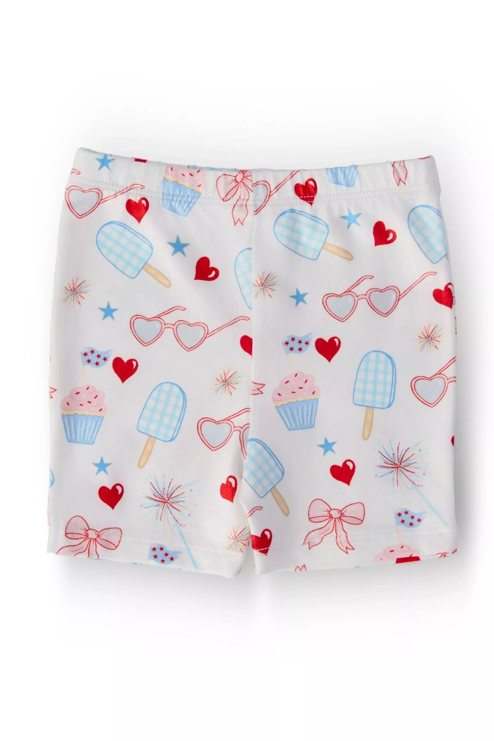 Red, White & Sweet Twirl Shorts