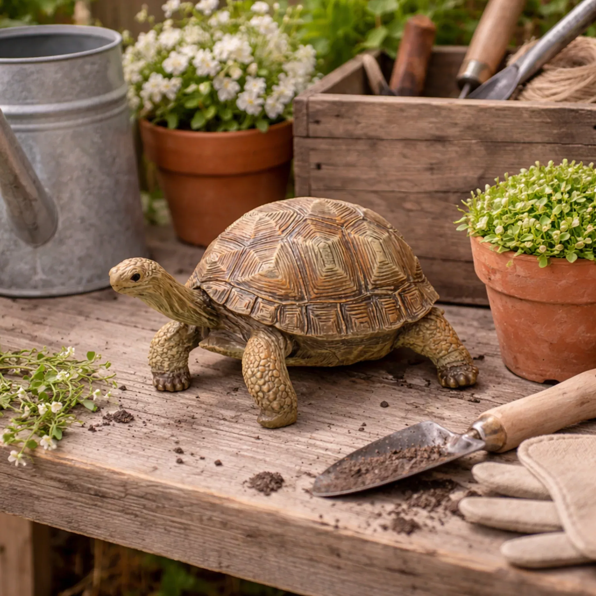 Resin Garden Tortoise Decor