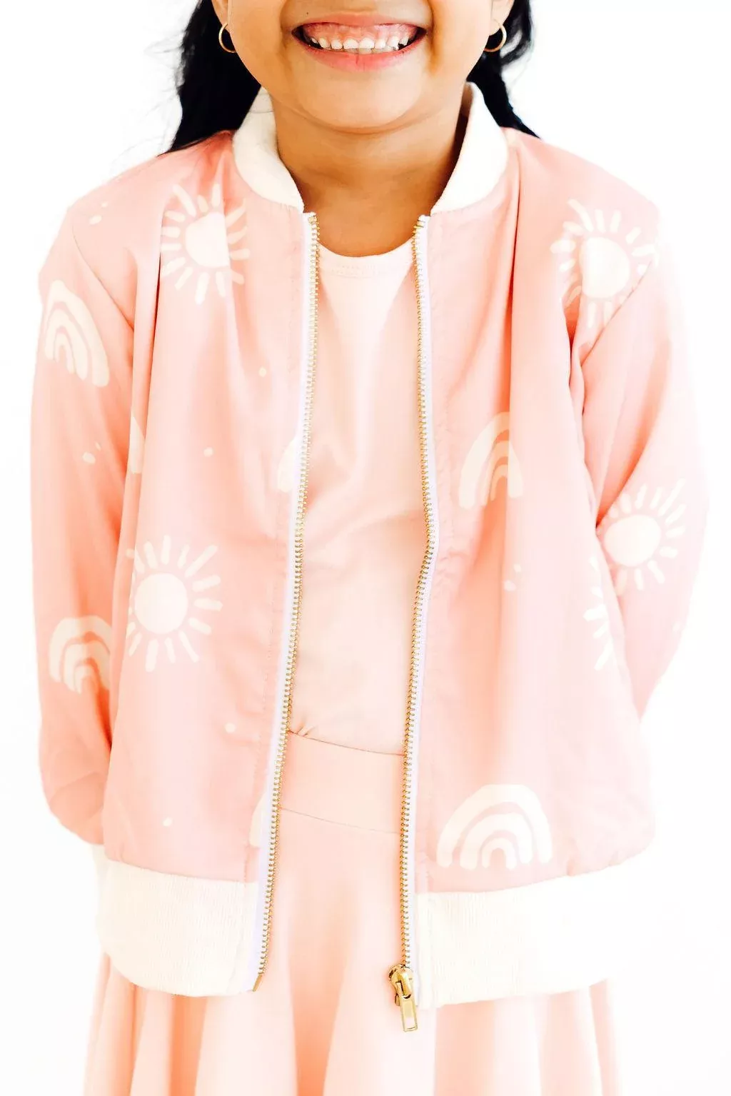 SALE Soft Pink Suns Satin Jacket